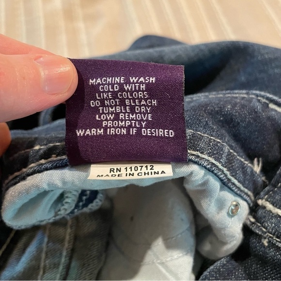 Vigoss The Disco Bootcut Mid Rise Rhinestone Studded Pocket Flap Jeans 27 - Picture 9 of 13